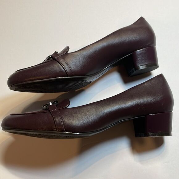 Easy spirit, women’s leather slip on block heel shoes size 7 Esumandra - Picture 6 of 13